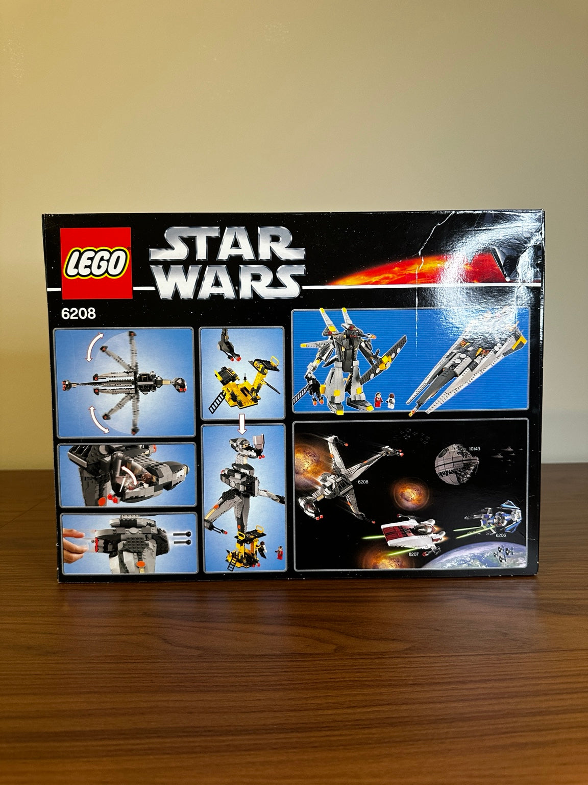 LEGO Star Wars 6208 B-wing Fighter sealed box back
