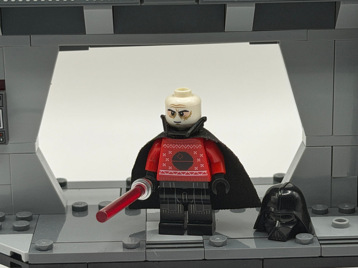 Genuine LEGO Darth Vader Red Christmas Sweater sw1121 unmasked front